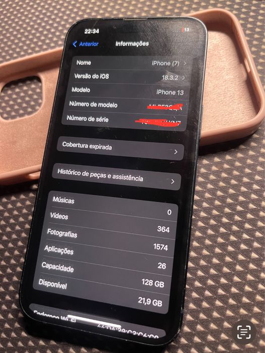 Iphone 13 , 128gb Midnight Blue , muito estimado