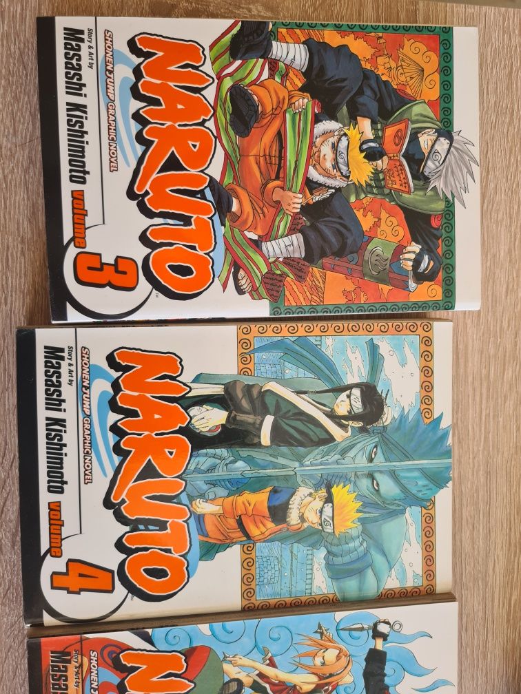 Naruto volumes 17, 18 19, 27