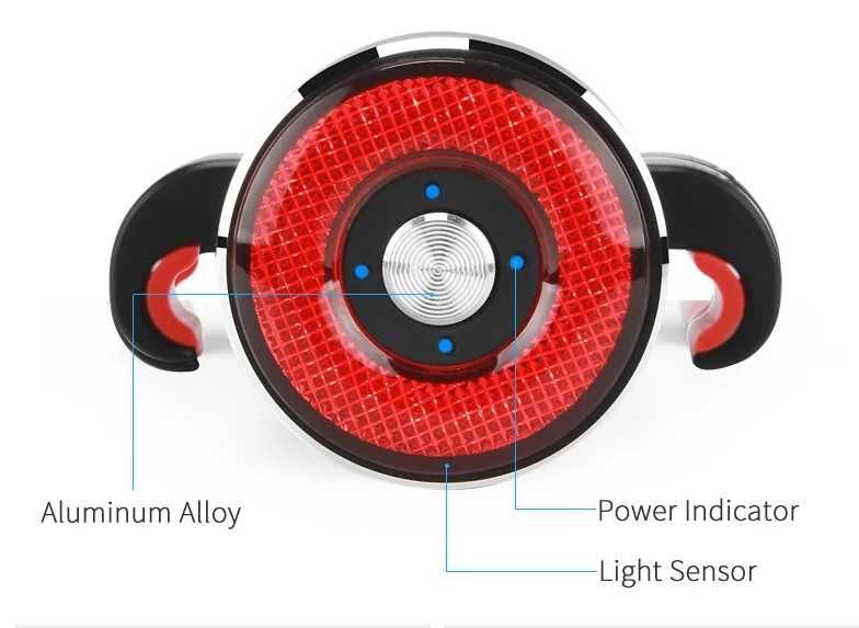 Luz traseira ciclismo inteligente