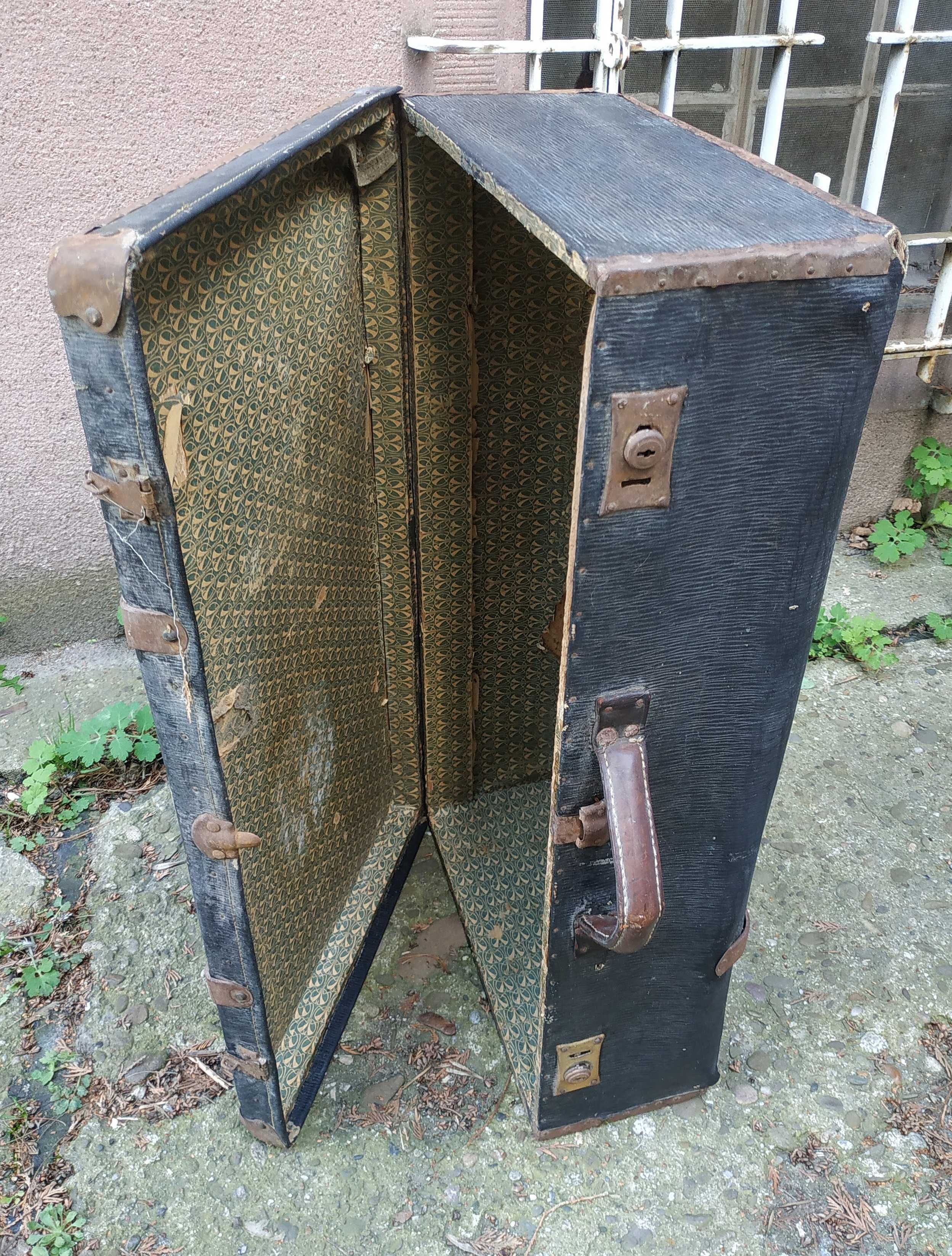 Stara WALIZKA duża retro waliza kufer antyk vintage ozdoba dekoracja