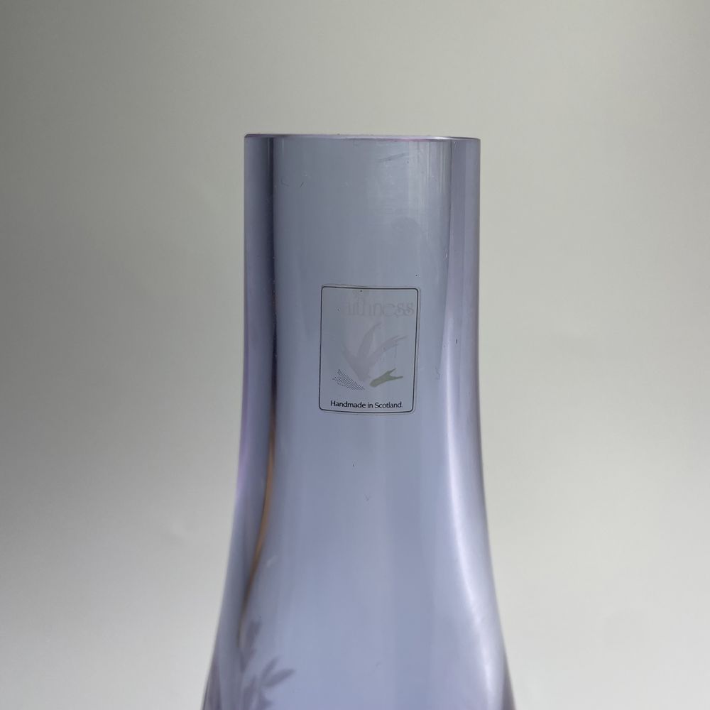Angielski szklany wazon vintage szkocja Caithness różowy fioletowy