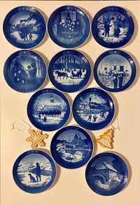 Royal Copenhagen - Christmas plates 11шт Porcelain Лот
