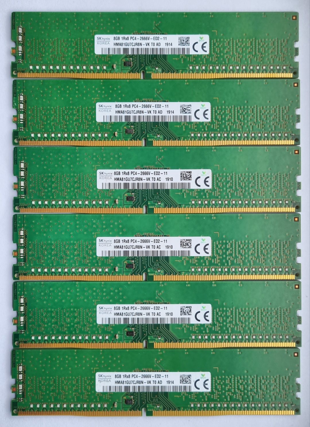 Оперативна пам'ять DDR4 8Gb 2666Mhz  / 16Gb 2400Mhz ECC Unbuff
