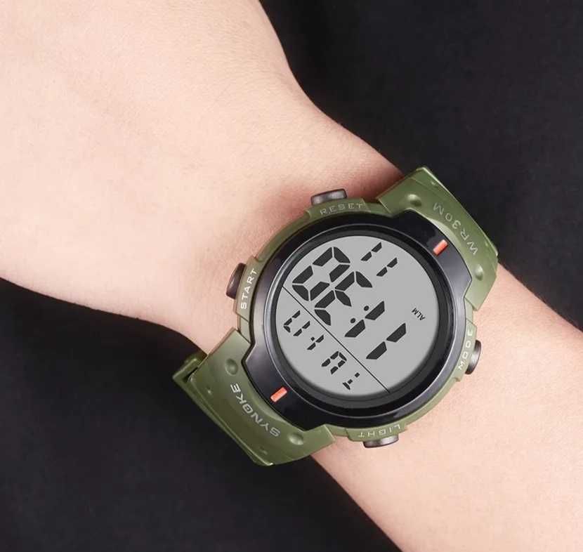 Wojskowy zegarek męski sportowy elektroniczny Synoke cyfrowy LED army