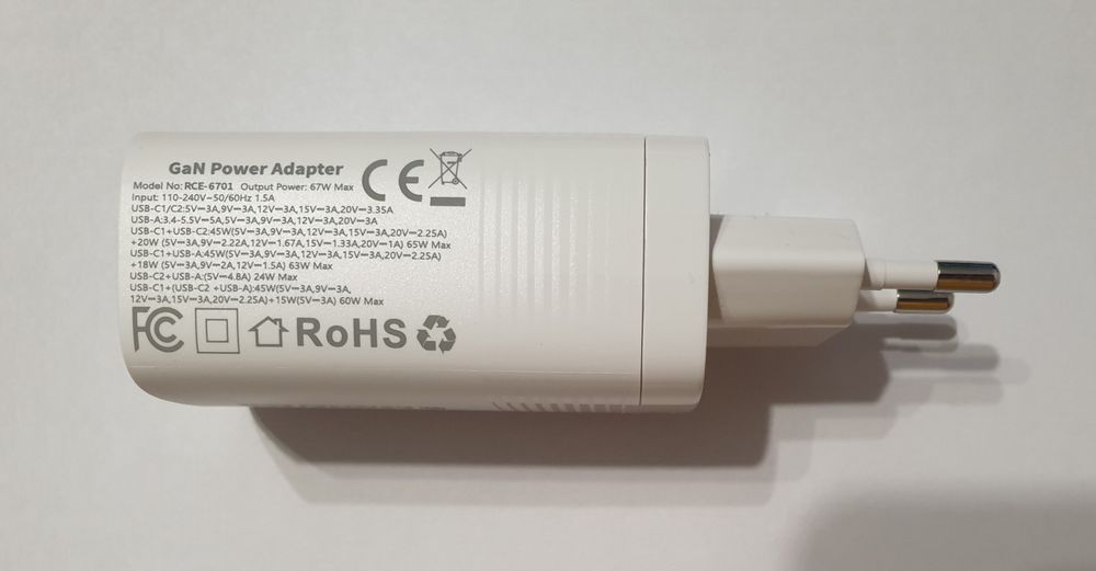 Зарядний пристрій ASOMETECH 67w для ноутбуків, смартфонів та планшетів