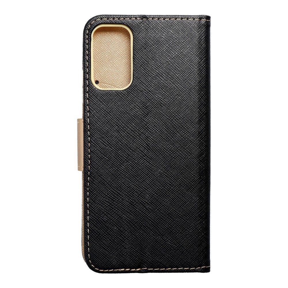 Etui Fancy Book do Xiaomi Redmi 10c Black/Gold + szkło