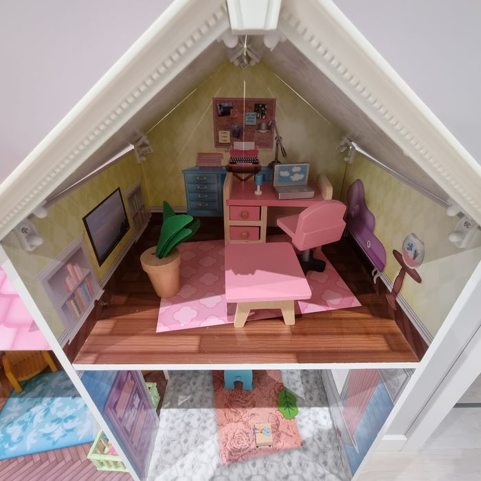 DUŻY Domek Piętrowy dla lalek KidKraft dla dzieci dziewczynki z drewna