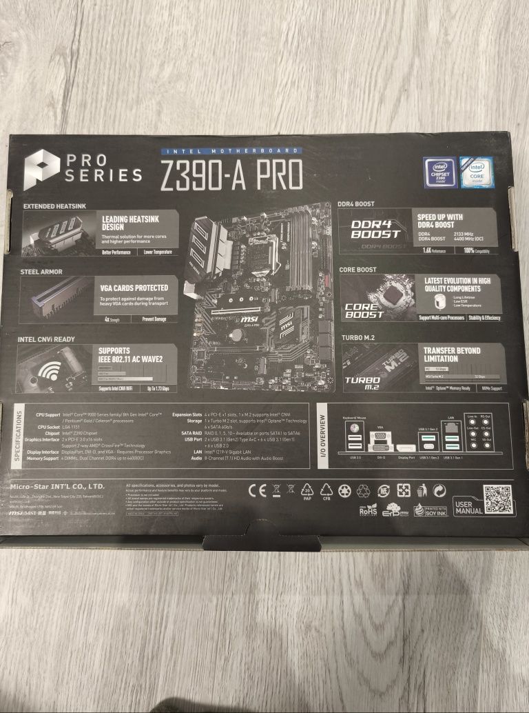 Продам intel core i7 9700k, msi z390a pro, huperX ddr4 32gb