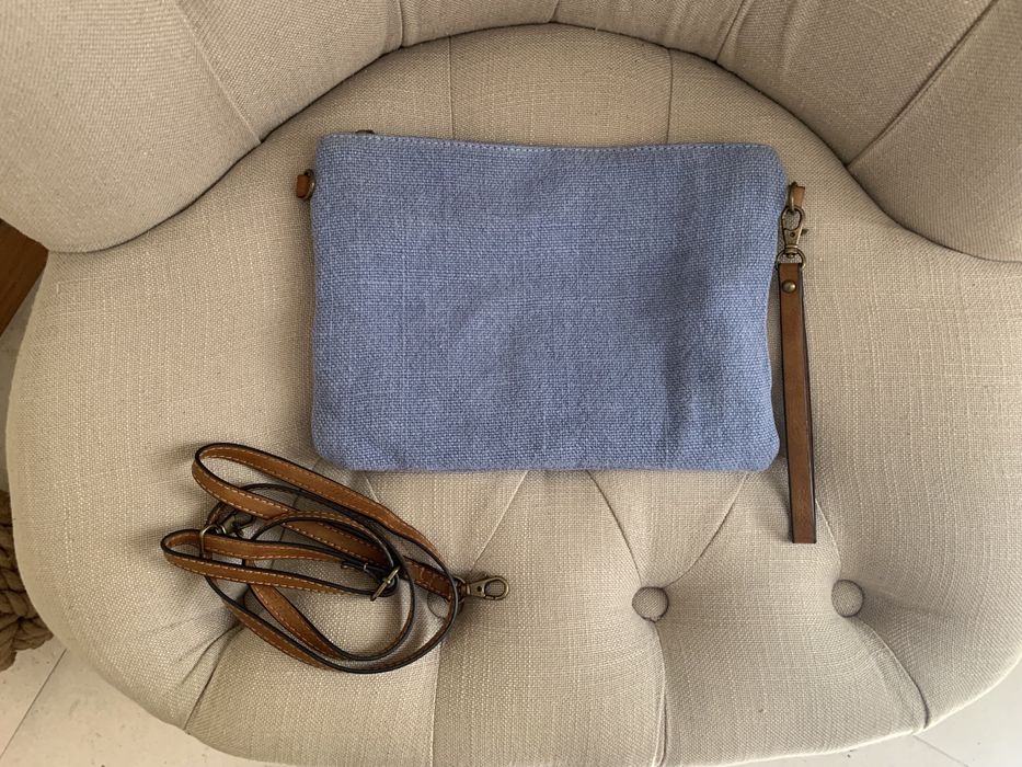 Mala tiracolo azul do Market Stylista Estoril