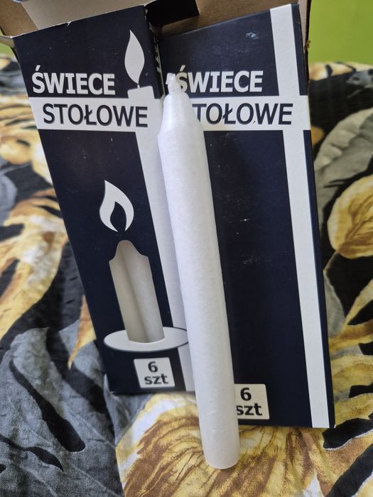Świeca stołowa biała 36 szt.
