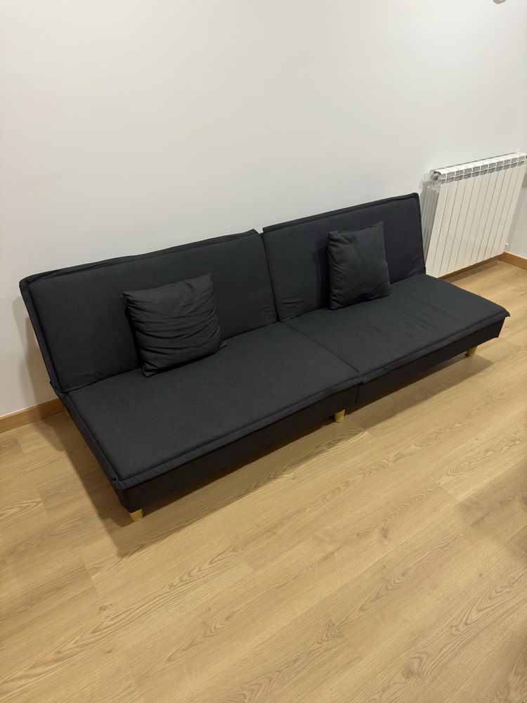 Sofá cama preto tecido vida XL 200 cm vidaxl