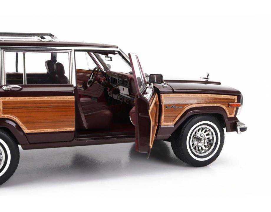 Jeep Grand Wagoneer 1989 Bordeaux Wood DD-Models formy Autoart 1:18