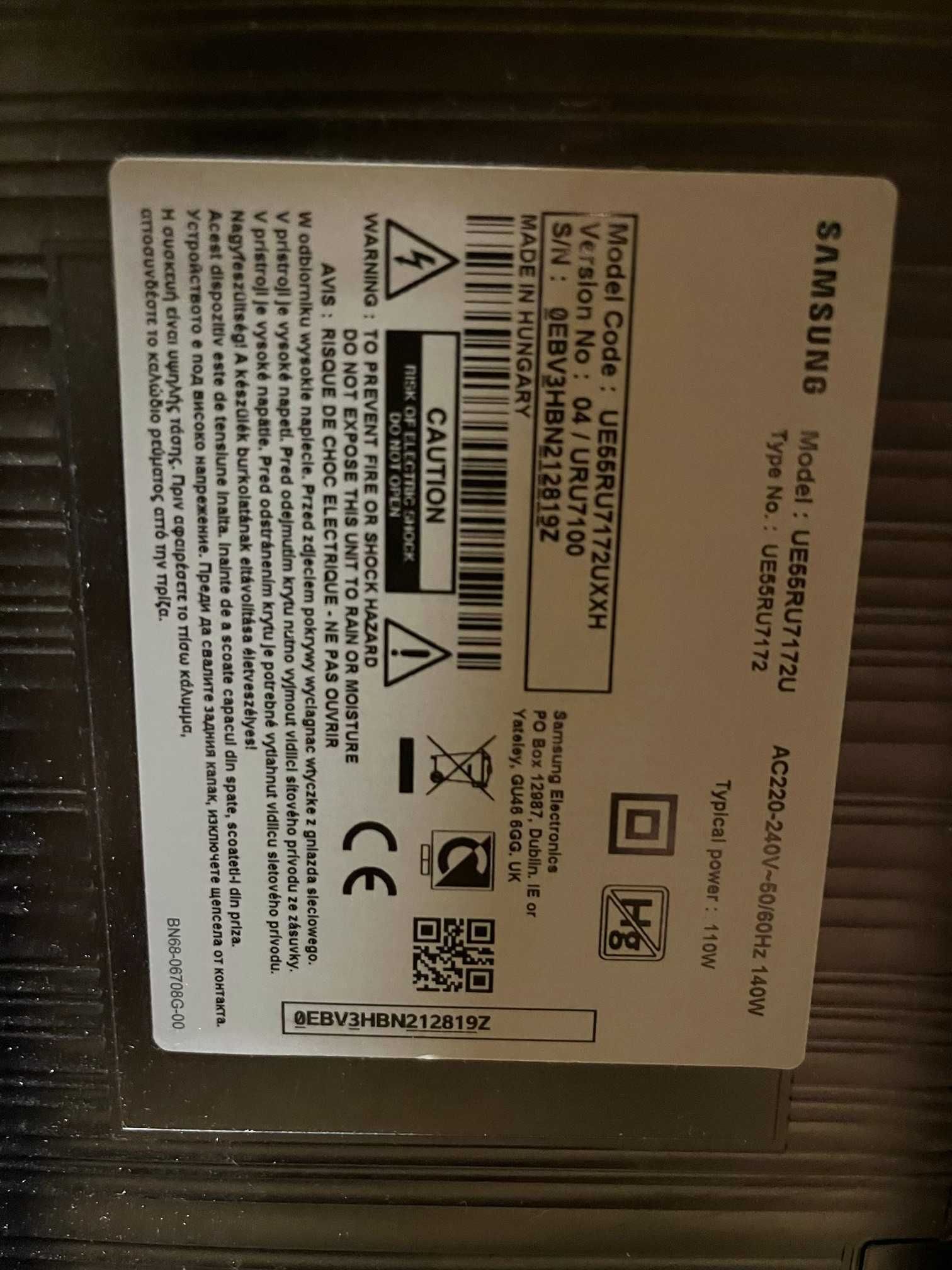 Samsung UE55RU7172UXXH Smart TV Netflix