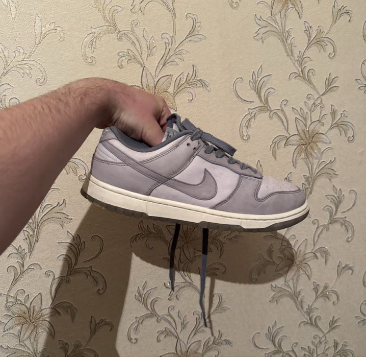 Кожаные кроссовки nike dunk grey 41p.