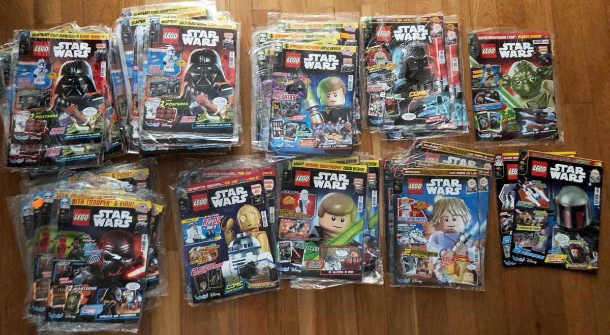 Lote 100 Revistas LEGO® STAR WARS - Sem Minifiguras