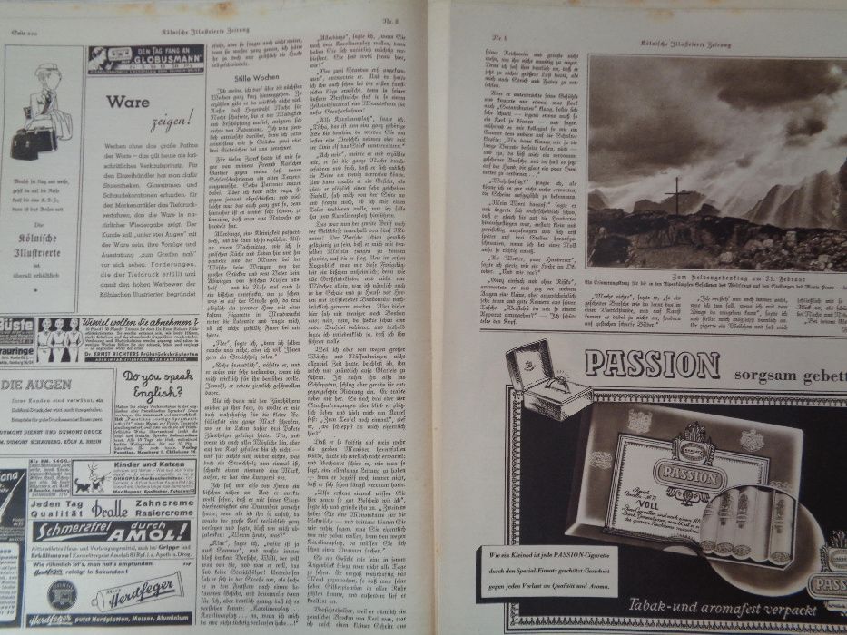 German MAGAZINE Kölnische Illustrierte Zeitung 18 februar 1937 namero