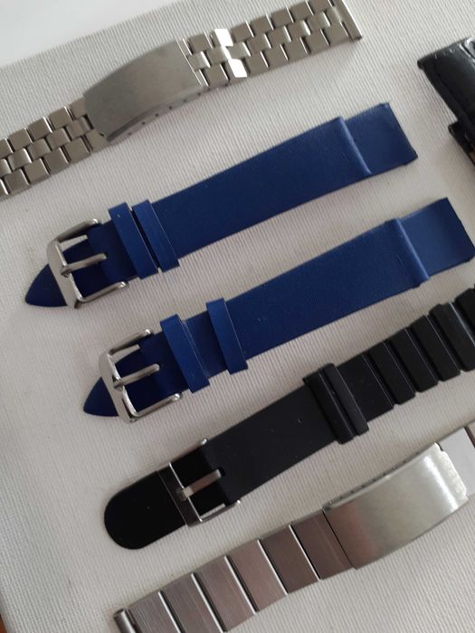 Braceletes para relógios vários materiais, aço,  pele, borracha