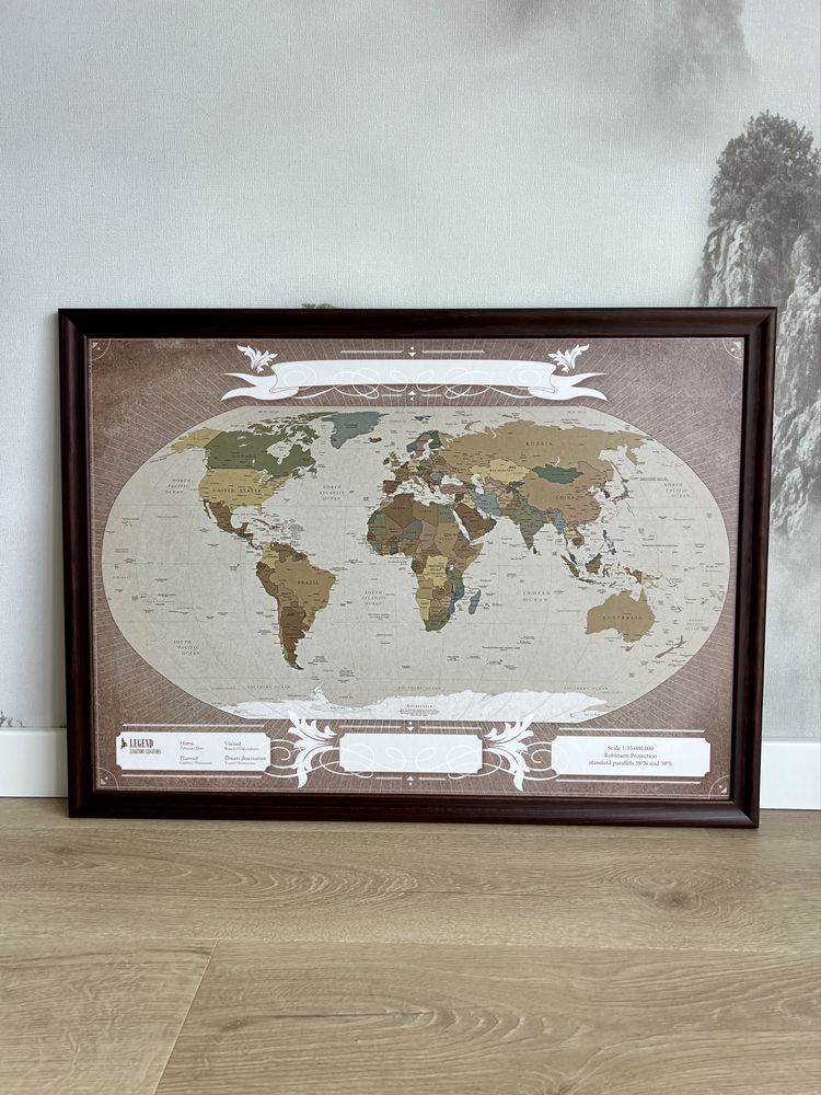 Mapa świata - obraz mapa plakat
