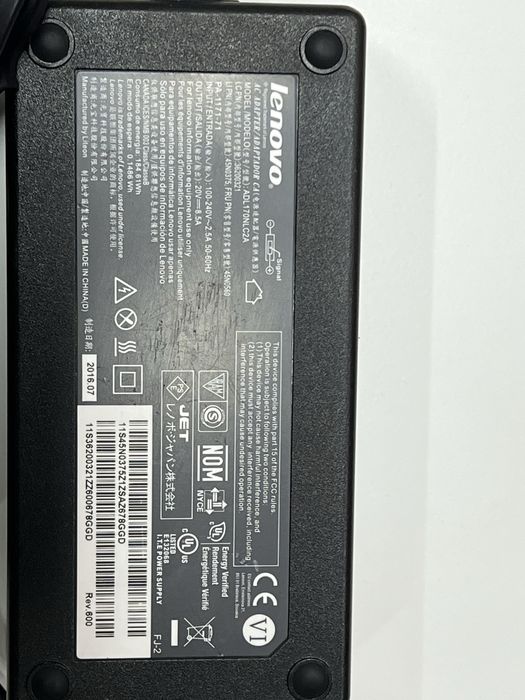 Оригінальна зарядка Lenovo Legion 20V 8.5A 170w