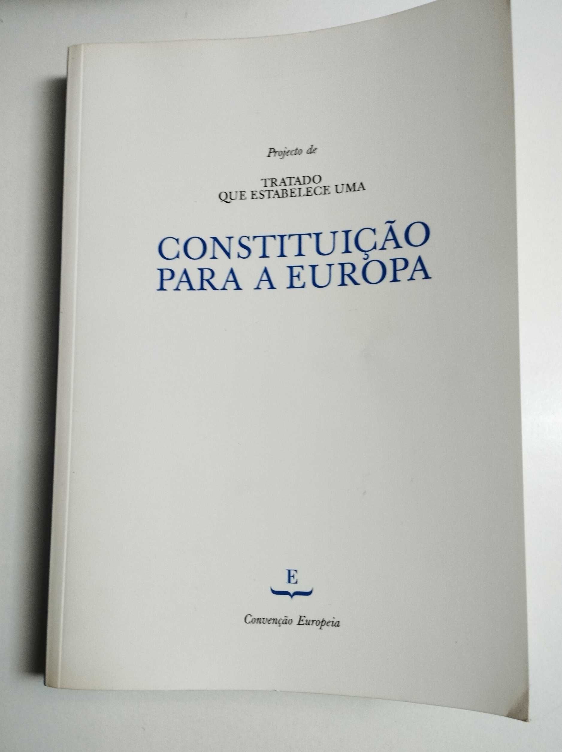 Livros. Olhos nos Olhos. Dicionário do Euro. Constituição para Europa