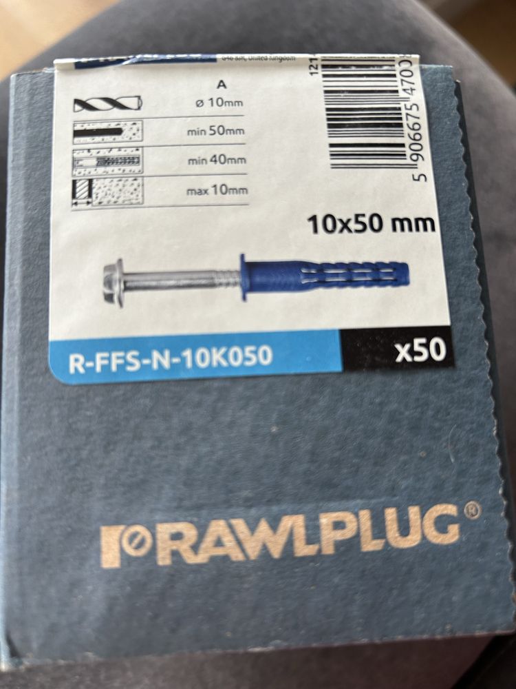 Kołki ramowe Rawlplug uniwersalne 10/50 mm 50 szt