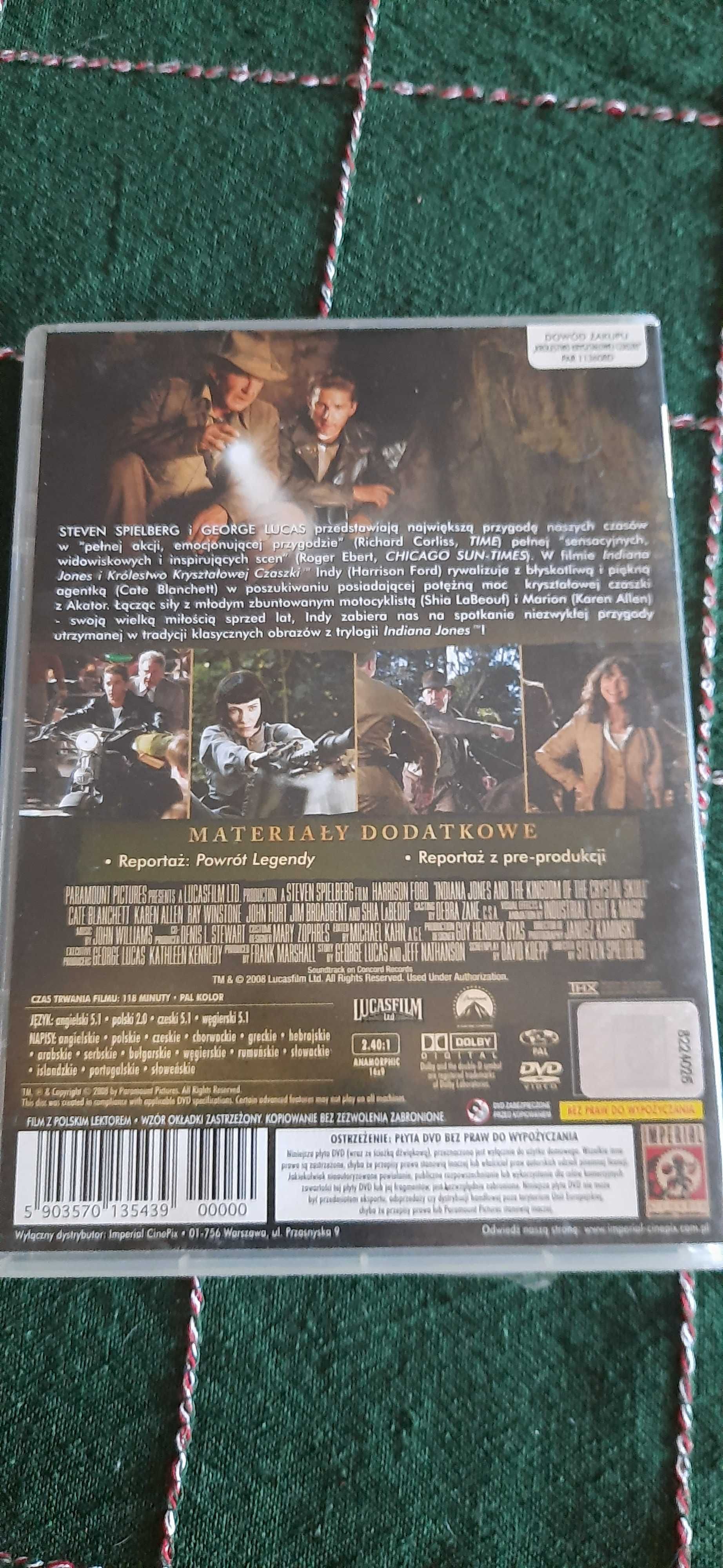 Film DVD Indiana Jones Królestwo kryształowej czaszki - Harison Ford