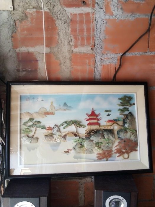 Quadro antigo com Madrepérola