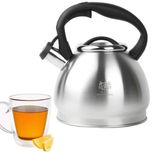 Czajnik Na Gaz Czajnik Z Gwizdkiem Pokrywą 3L Stal Srebrny Indukcja