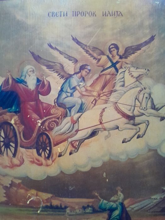Святой Пророк Илья старинная Икона