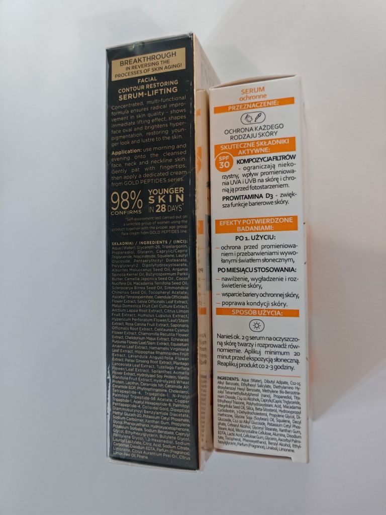Nowy zestaw kosmetyków Eveline Bielenda Lirene serum peptydy spf