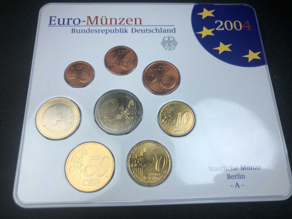Set Anual Euros Alemanha 2004 UNC Letra A - Berlim com Blister