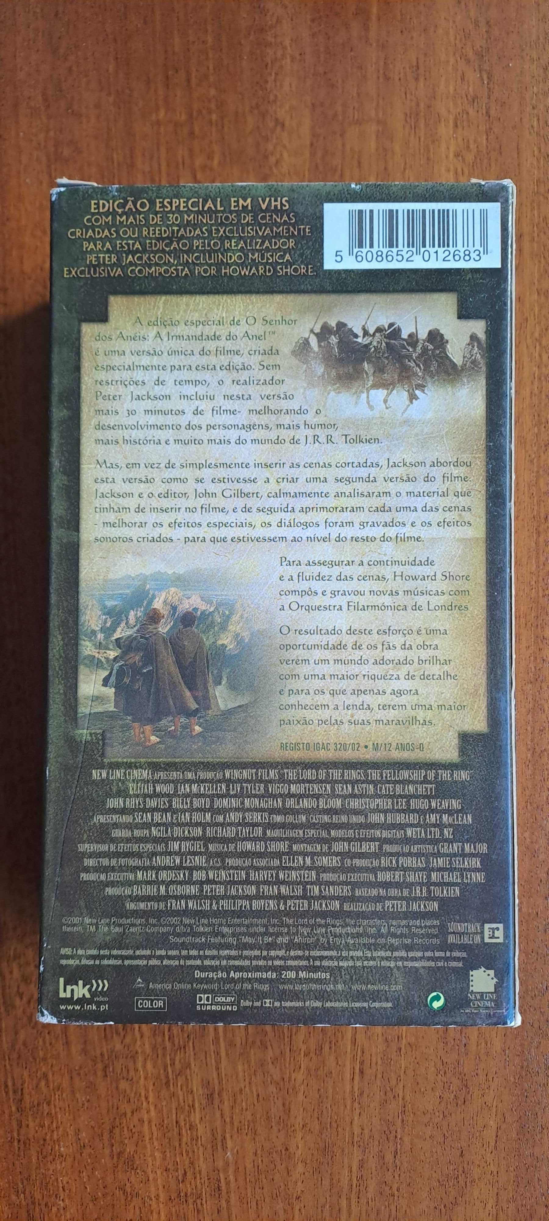 O Senhor dos Anéis - A Irmandade do Anel EDIÇÃO ESPECIAL VHS