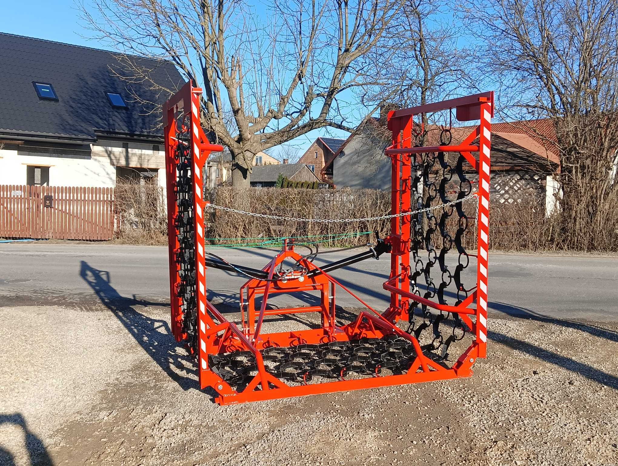 Włóka polowo-łąkowa brona/agregat 2-siłowniki - ślizgi METAL-TECHNIK