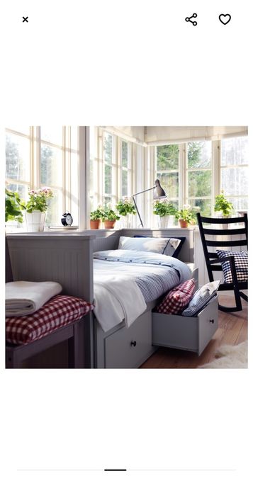 Hemnes Ikea łóżko szare jak nowe