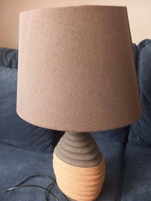 Lampa lampka stojąca na stolik, biurko brązowa