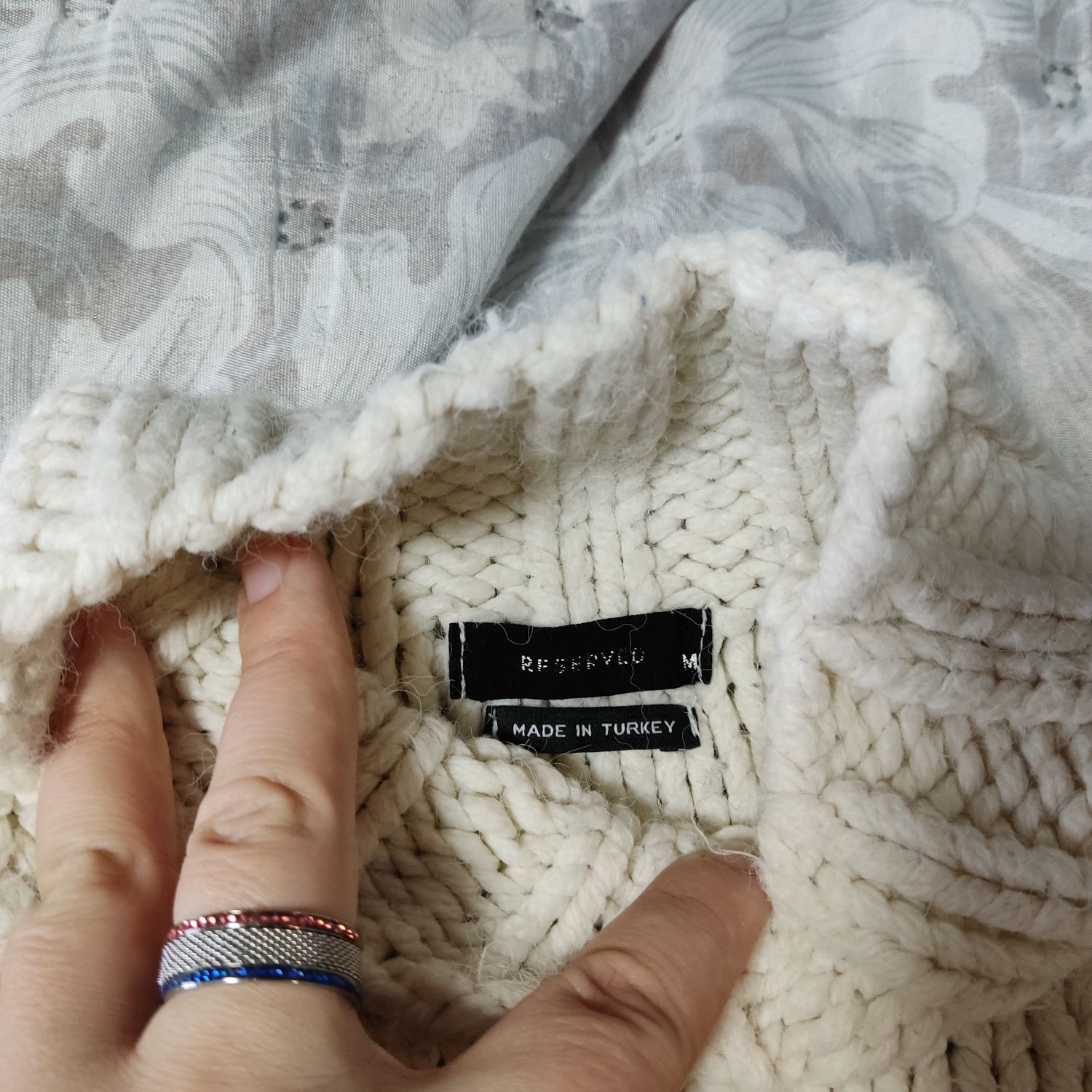 Sweter z golfem oversize damski