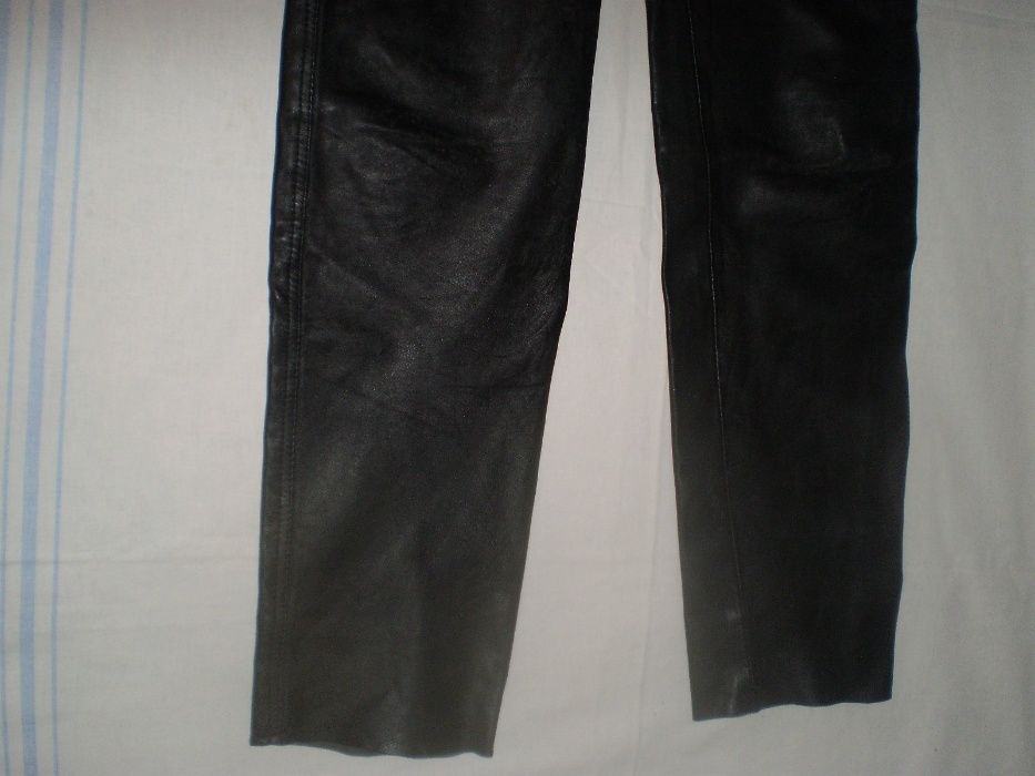 Кожаные новые - брюки размера - 12 - ( 48 -50 )
