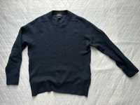 Sweter wełniany ZARA MAN r M granatowy Italian Yarn