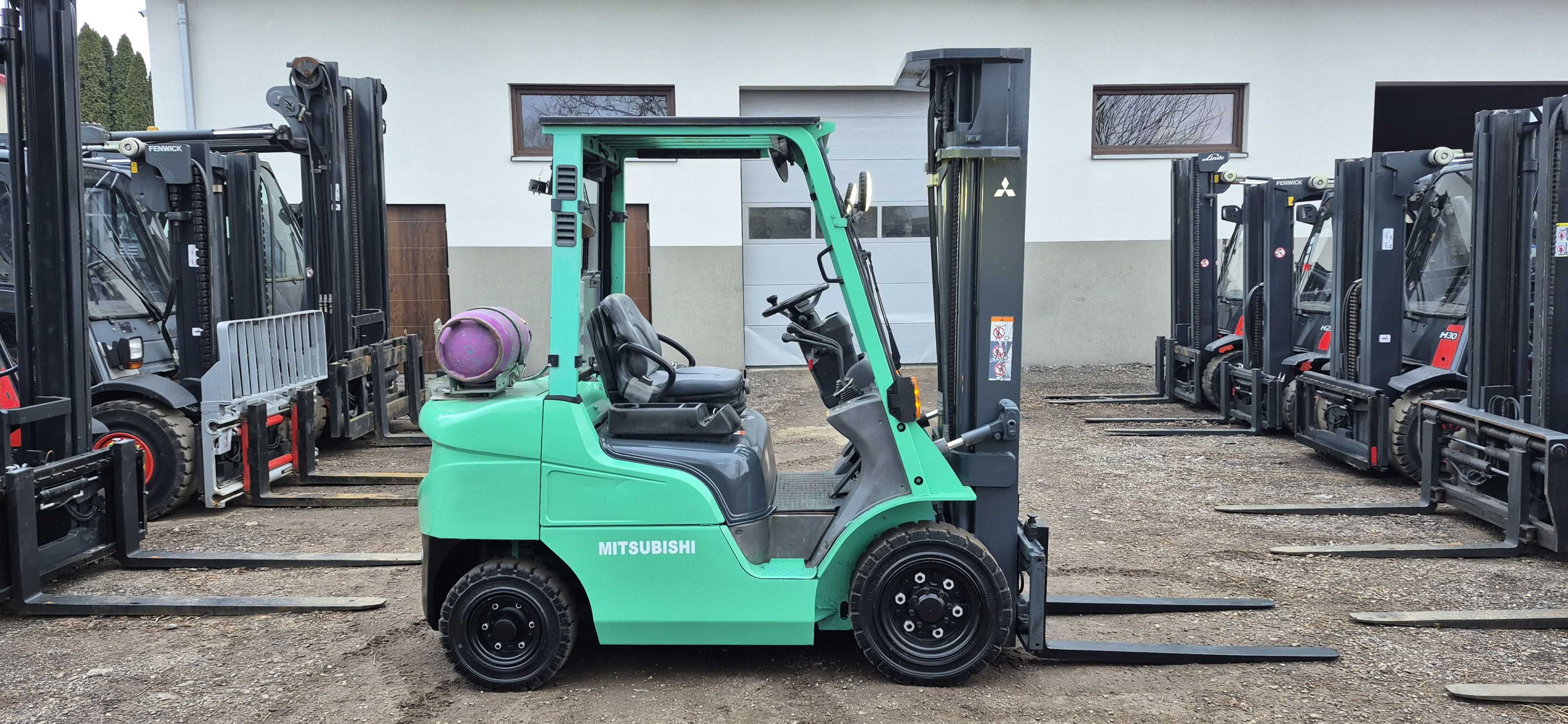 Wózek Widłowy Mitsubishi FG25NT - Rok 2014 - Triplex 5.50 m - Stan BDB