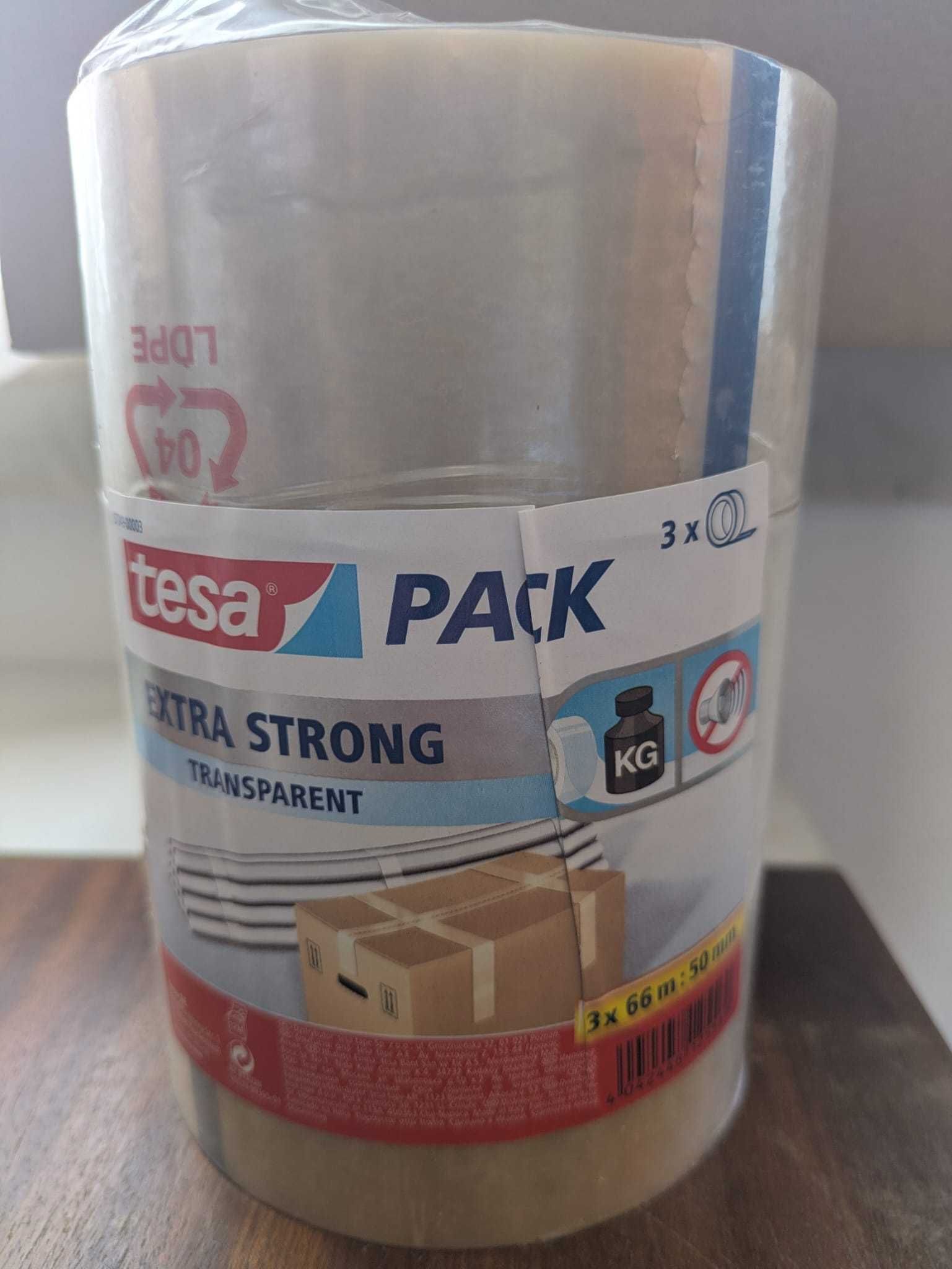 Fita Tesa Extra Strong Transparent - Pack 3x 66m:50mm (Extra Forte)