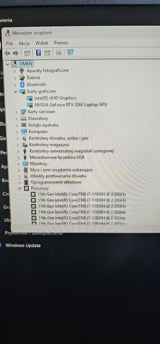 Laptop gamingowym Omen i7/Rtx3060/16gb/