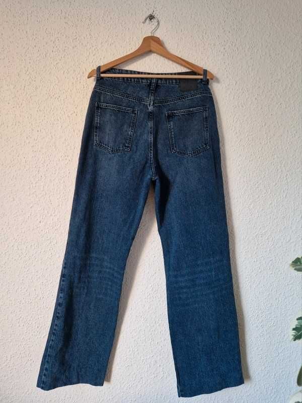 Zara szerokie spodnie jeansy M
