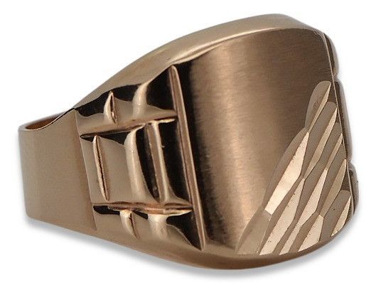 Złoty sygnet męski 14k 585 z różowego czerwonego złota Gdańsk csn011r