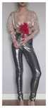 Spodnie Zara srebrne legginsy (S/M) #cekiny #imprezowe #lata70. #80.