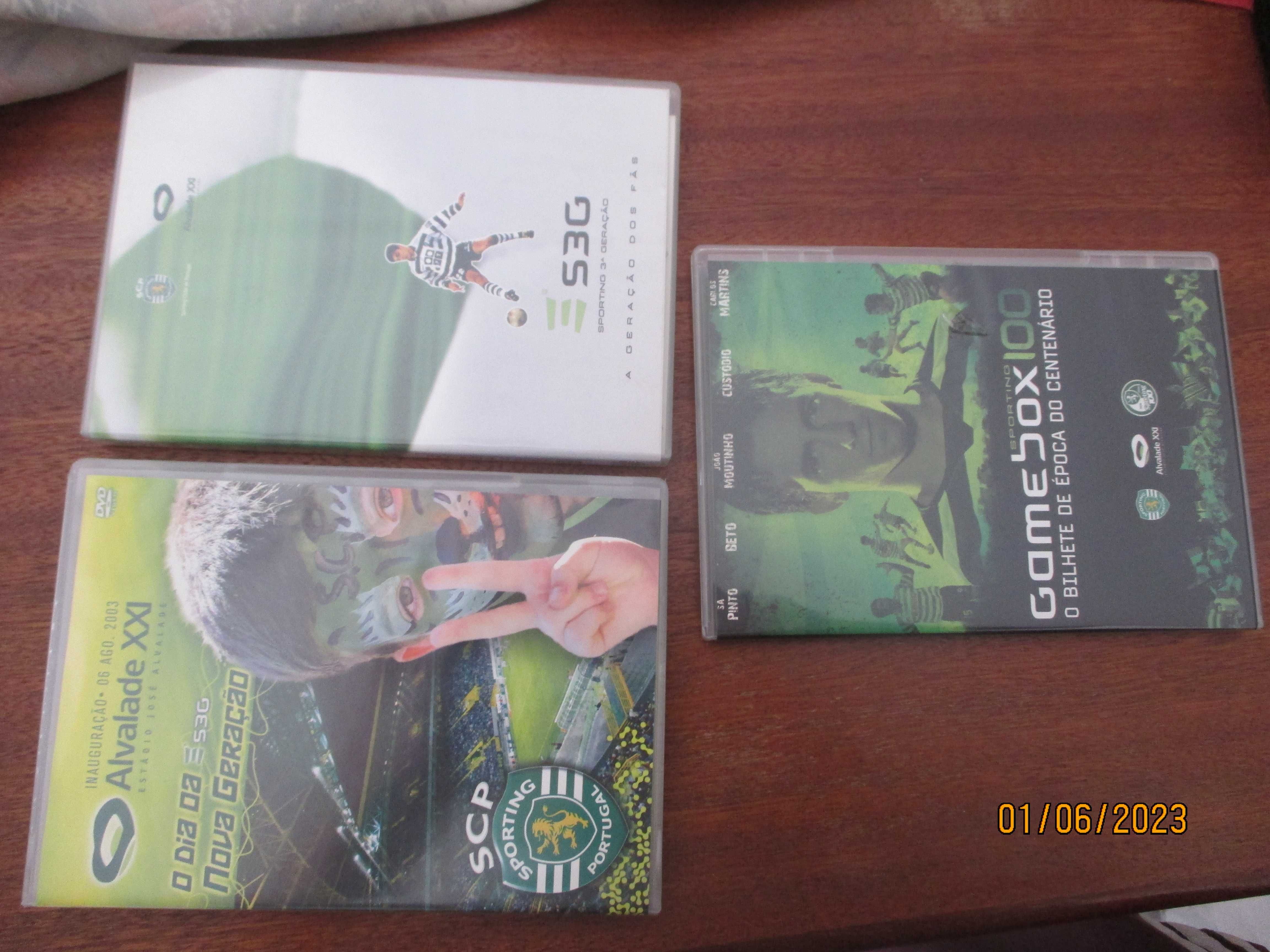 3 dvd's do Sporting C.P.