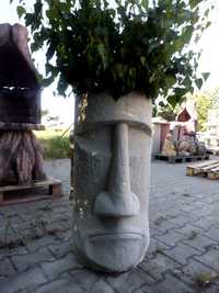 Grill ogrodowy betonowy Dekor Donica Maska Posąg z Wysp Wielkanocnych