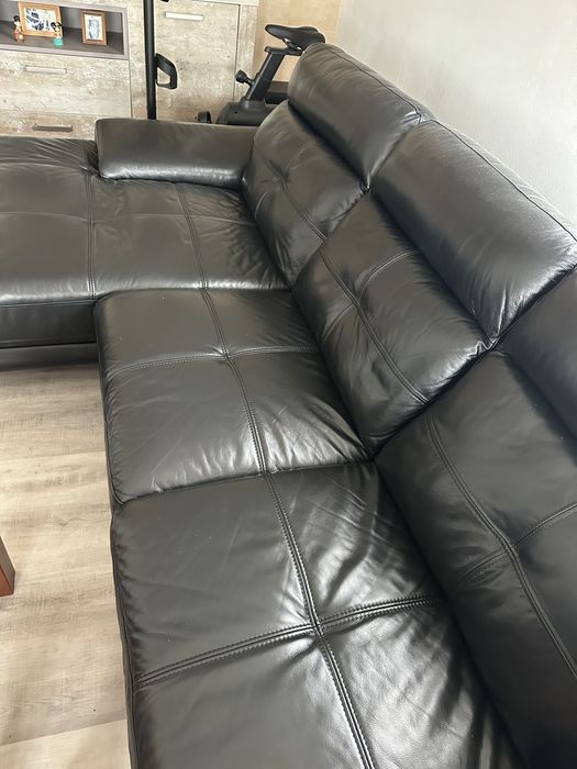 Sofa de pele chaise longue HAWAI Conforama como novo