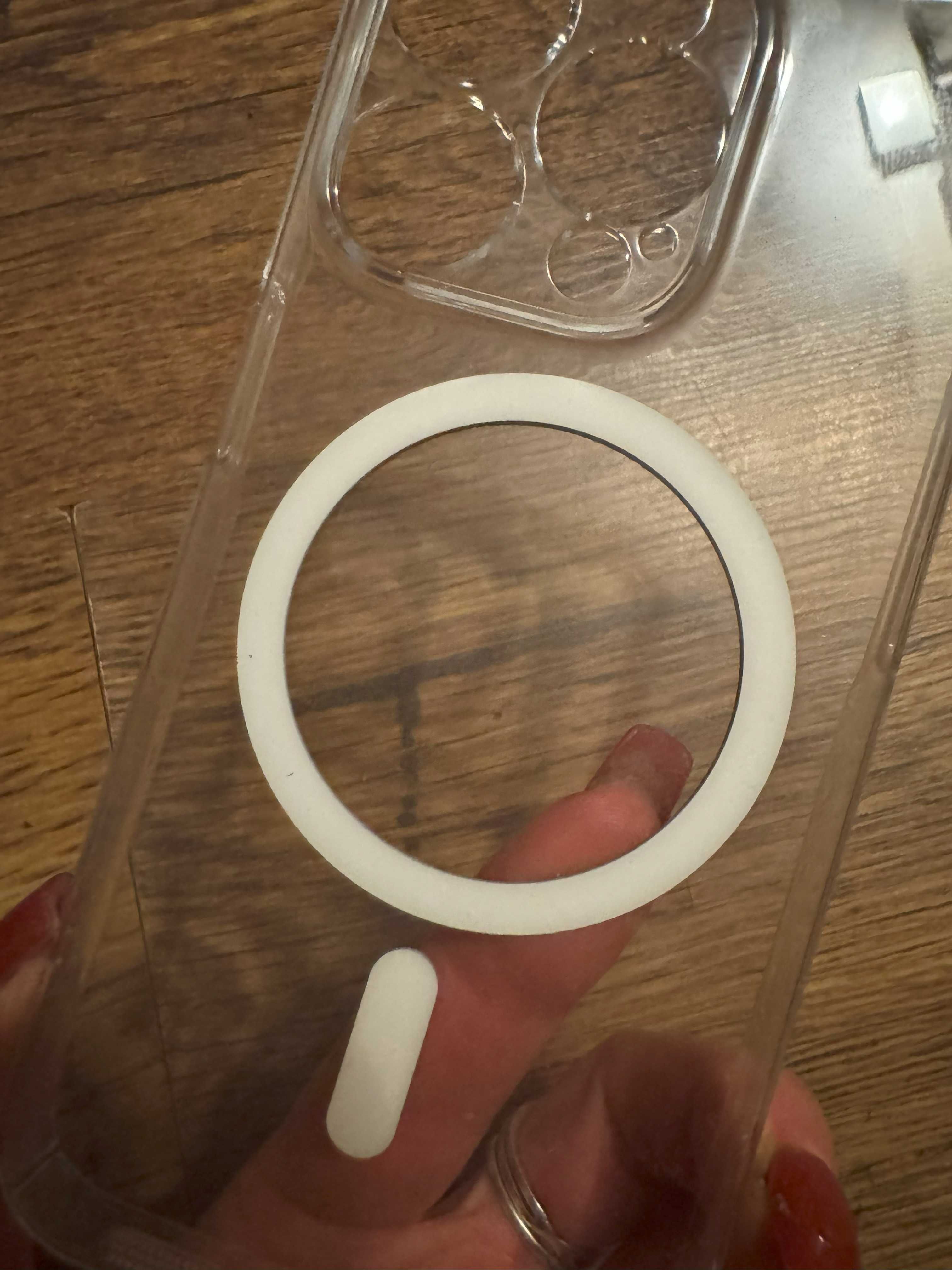 Etui przezroczyste, białe, Iphone 15 pro, magsafe, magnes