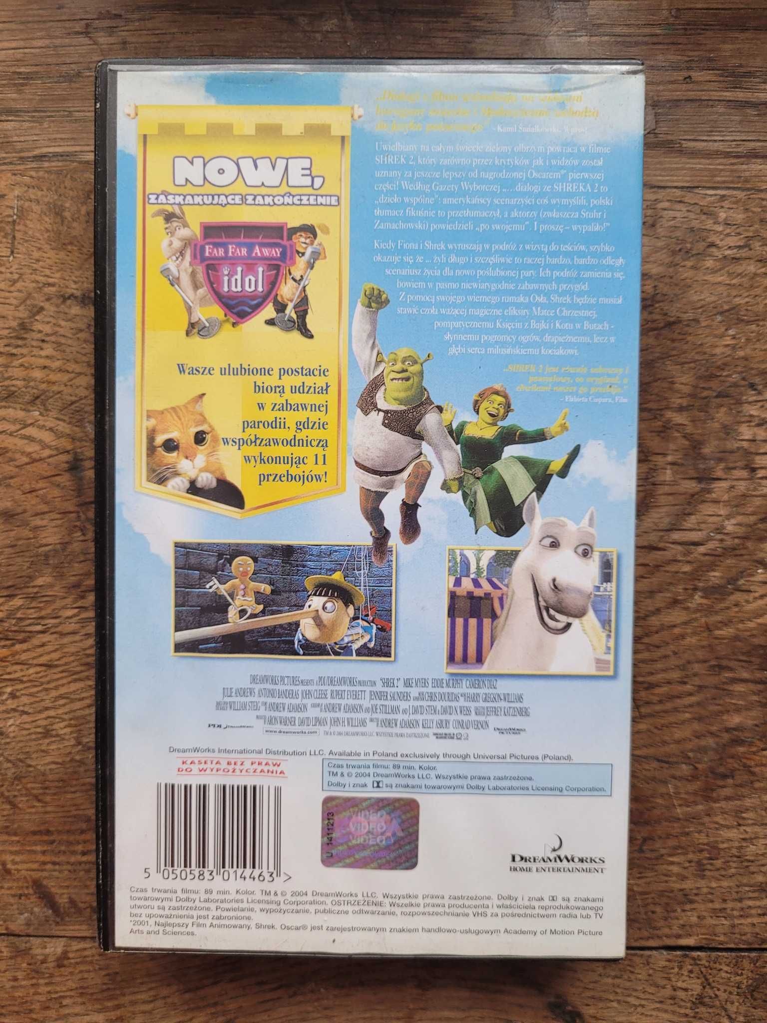 Shrek 2 VHS kaseta video