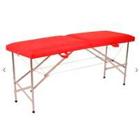 Кушетка косметологическая складная, стол массажный (люкс) красный